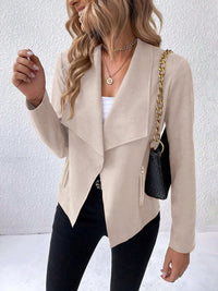 Royalty Collared Neck Long Sleeve Jacket