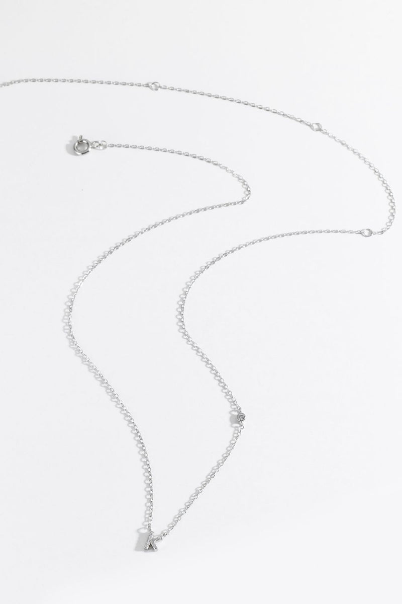 Angelina G To K Zircon 925 Sterling Silver Necklace