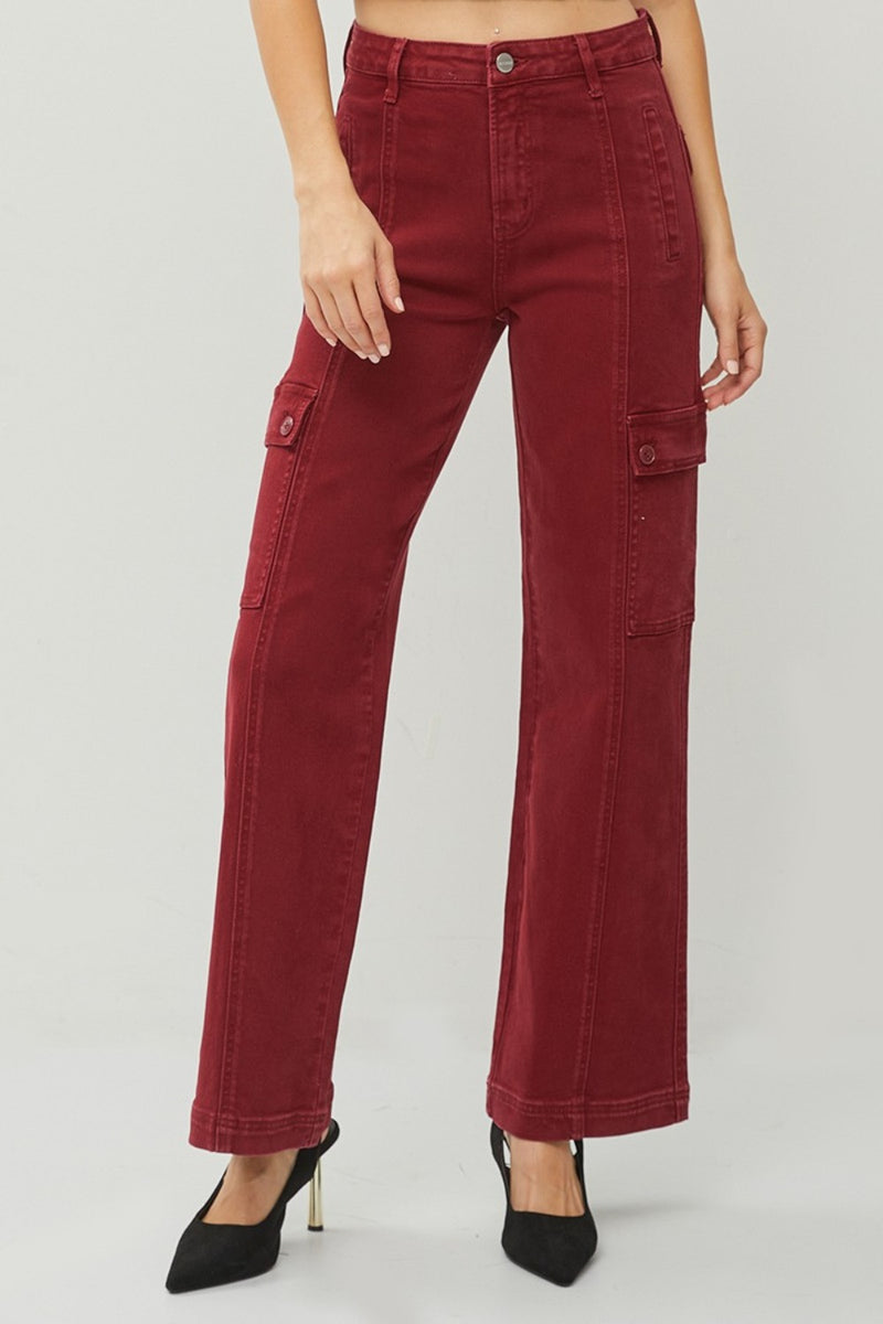 Teresa High Rise Wide Leg Cargo Jeans