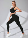 Charlotte Scoop Neck Wide Strap Top and Pants Active Set