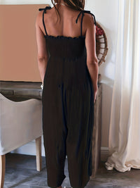 Hailey Smocked Spaghetti Strap Jumpsuit