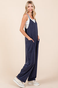 Kori Patch Pocket Wide Leg Sleeveless Jumpsuit