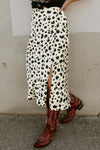 Rosemary Slit Printed Midi Skirt