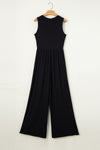 Paula Round Neck Sleeveless Jumpsuit