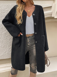 Nicole Button Up Long Sleeve Coat