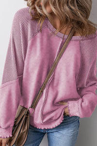 Adriana Exposed Seam Long Sleeve Sweatshirt