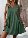 Jordyn Ruched V-Neck Sleeveless Mini Dress