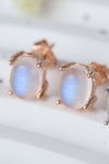 Jayla High Quality Natural Moonstone 925 Sterling Silver Stud Earrings