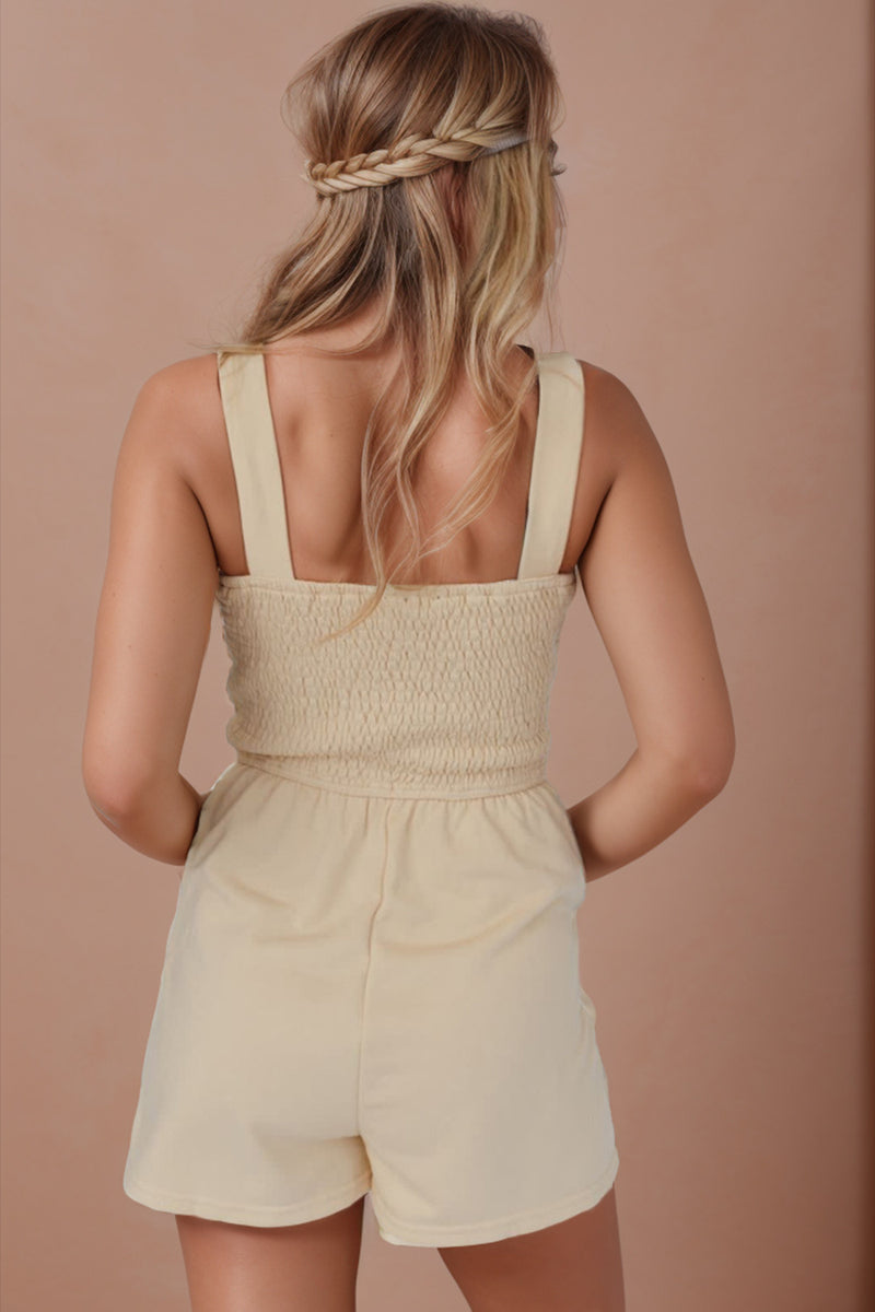 Skyler Square Neck Wide Strap Romper