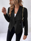 Royalty Collared Neck Long Sleeve Jacket