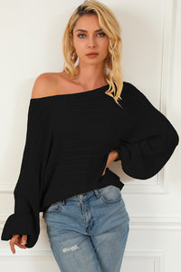 Gemma Boat Neck Lantern Sleeve Sweater