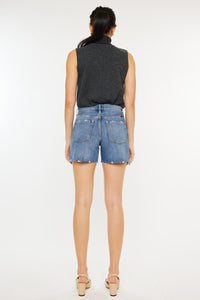 Deborah Distressed High Waist Denim Shorts