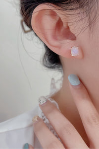 Jayla High Quality Natural Moonstone 925 Sterling Silver Stud Earrings