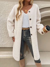 Nicole Button Up Long Sleeve Coat