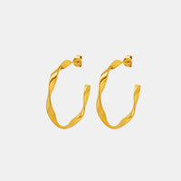 Joy Titanium Steel C-Hoop Earrings