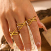 Marley 18K Gold-Plated Crisscross Ring