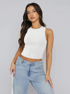 Casey Round Neck Cropped Tank