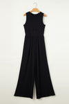 Paula Round Neck Sleeveless Jumpsuit