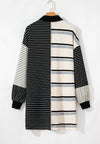 Sara Striped Patchwork Long Sleeve Mini Dress