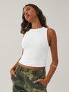 Casey Round Neck Cropped Tank