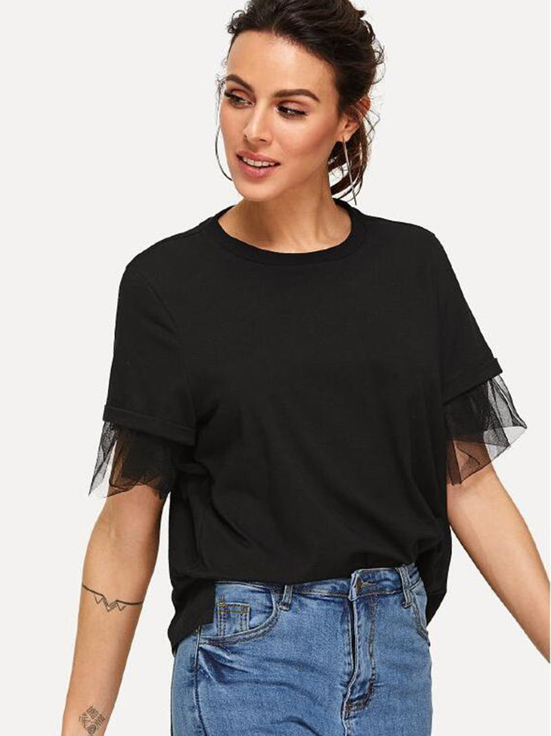 Jamie Round Neck Short Sleeve Top