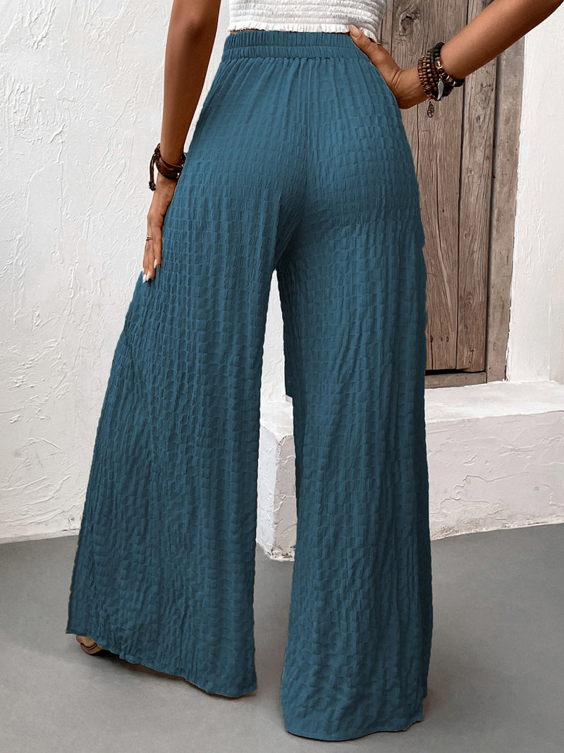 Janiyah Tied Slit Wide Leg Pants