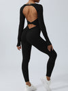 Lola Twisted Backless Long Sleeve Jumpsuit