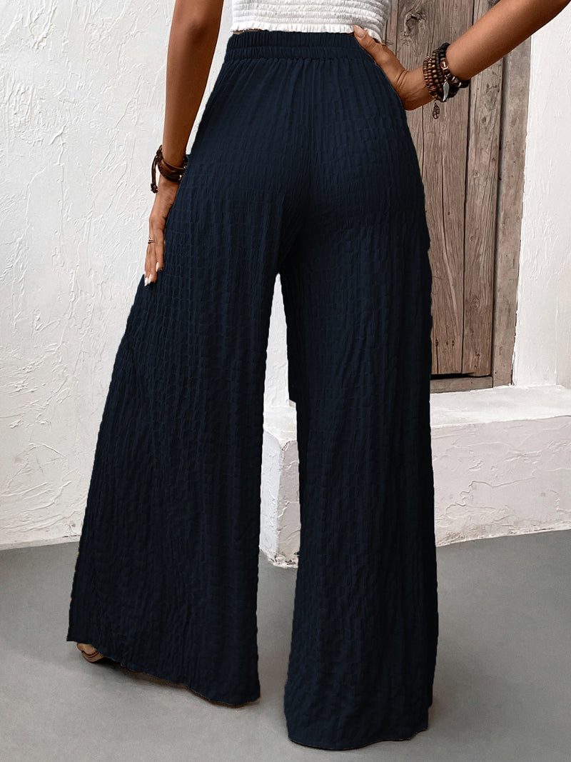 Janiyah Tied Slit Wide Leg Pants