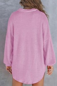 Nalani Half Button Long Sleeve Sweatshirt