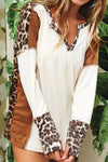 Eloise Leopard V-Neck Dropped Shoulder Blouse