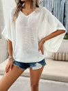 Marlowe V-Neck Batwing Sleeve Knit Top