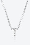 Angelina Q To U Zircon 925 Sterling Silver Necklace