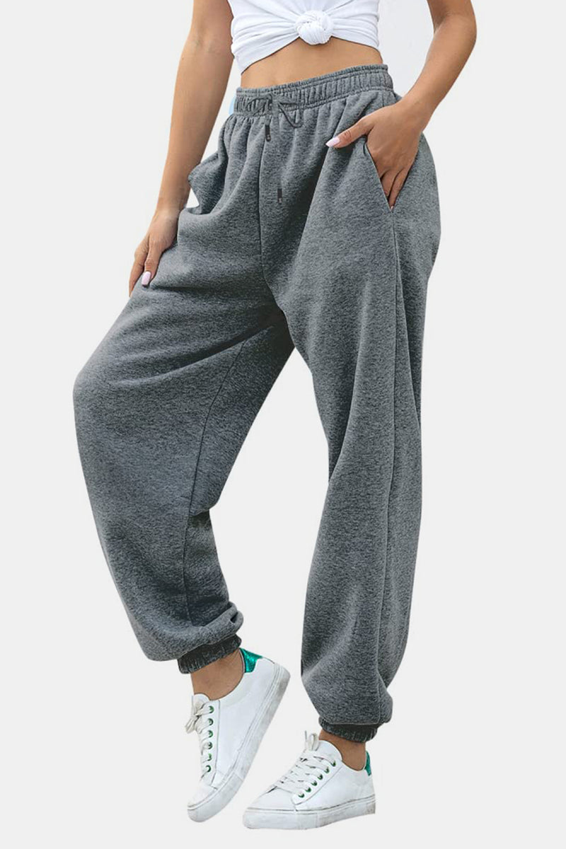 Lauren Elastic Waist Joggers with Pockets