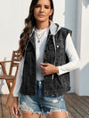 Tessa Pocketed Button Up Hooded Denim Jacket