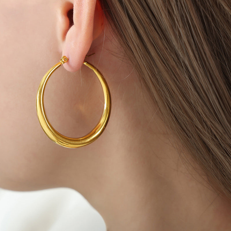 Aleena 18K Gold-Plated Hoop Earrings