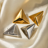 Samira Stainless Steel 3D Triangle Earrings