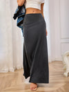 Jaliyah Solid Elastic Waist Maxi Skirt