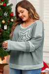 Dorothy Plus Size Star Round Neck Long Sleeve Top