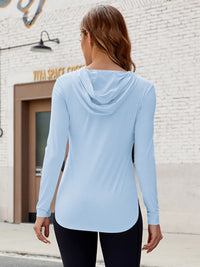 Maleah Long Sleeve Hooded Active Top