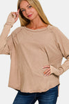 Cynthia Round Neck Thumbhole Long Sleeve T-Shirt