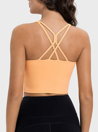 Paola Crisscross Round Neck Active Tank