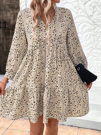 Rayne Tied Printed Long Sleeve Mini Dress