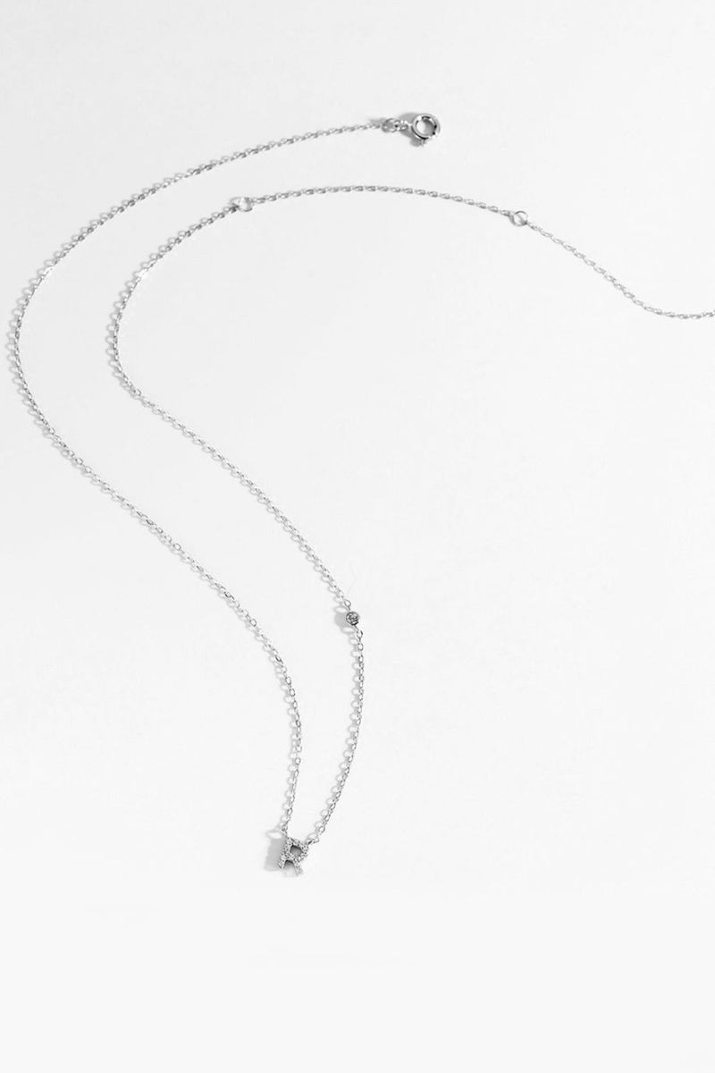 Angelina Q To U Zircon 925 Sterling Silver Necklace