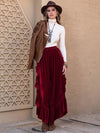 Paola Slit Ruffled Wide Leg Pants