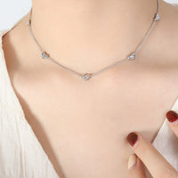 Loretta Titanium Steel Zircon Heart Necklace