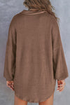 Nalani Half Button Long Sleeve Sweatshirt