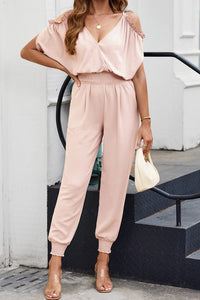 Joanna Frill Surplice Cold Shoulder Jumpsuit