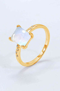 Makayla Square Moonstone Ring