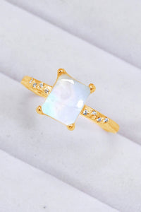 Makayla Square Moonstone Ring