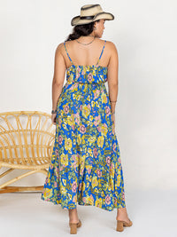 Jenna Drawstring Ruffle Hem Maxi Dress